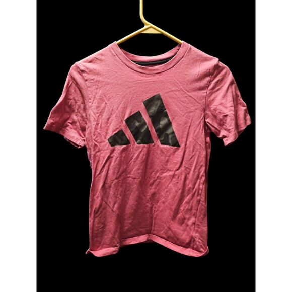 Adidas Youth T-Shirt Pink Size 10/12  (M77)‎ - Picture 1 of 3
